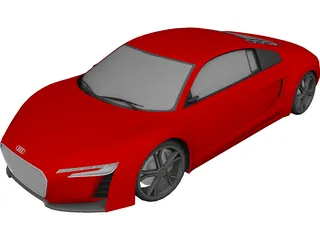 Audi e-tron Concept (2009) 3D Model 3D Preview