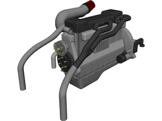 Heavy Duty Diesel Engine CAD 3D Model