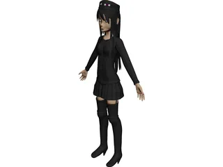 Andr the EnderGirl 3D Model 3D Preview
