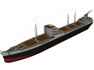MS Munchen Cargo Ship 3D Model 3D Preview