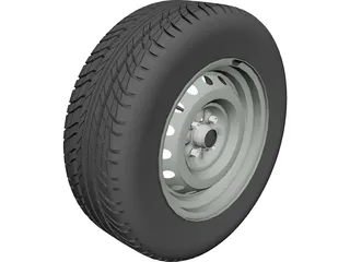 Wheel VAZ 2106 3D Model
