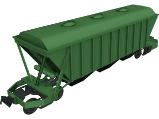 Railway Train Wagon 3D Model