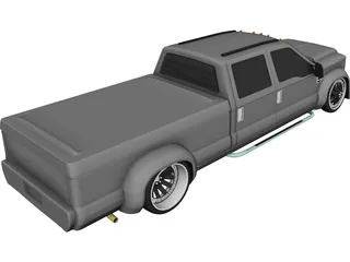 Ford F350 Truck [Tuned] 3D Model 3D Preview
