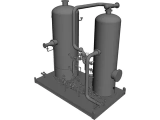 Vent Scrubber Skid CAD 3D Model