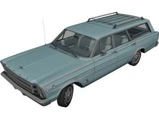 Ford Country Squire (1966) 3D Model