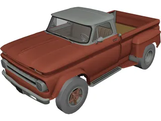 Chevrolet C60 Pickup Dually (1966) 3D Model