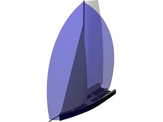 Mini Sail Boat 3D Model