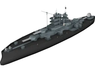 USS Nevada (BB-36) 3D Model