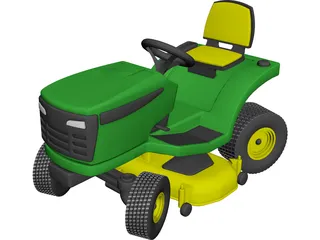 Lawnmower Sit-On 3D Model