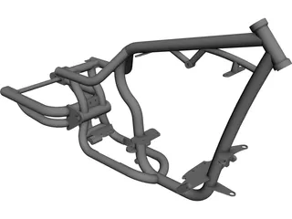 Harley Frame CAD 3D Model