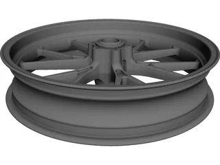 KTM Duke 2 Front Wheel CAD 3D Model