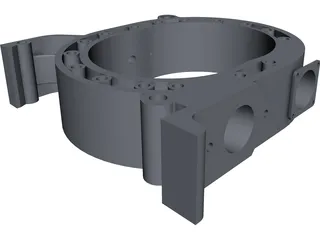 13B PP Engine Rotor Housing CAD 3D Model