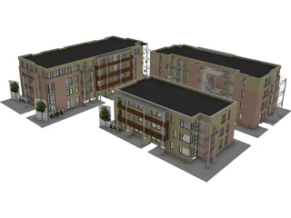 Condo Buildings 3D Model