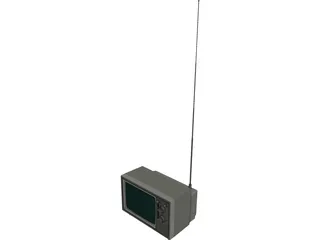 Small Portable TV 3D Model
