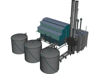 Oil Tank 3D Model