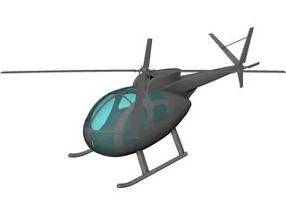 Hughes OH-6A Cayuse 3D Model