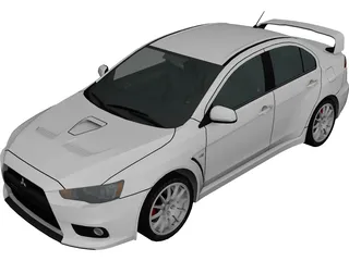 Mitsubishi Lancer Evo X 3D Model