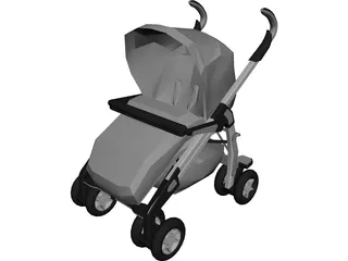 children Baby Carriage 3D Model