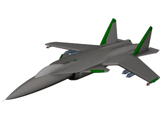Sukhoi S-37 Berkut Jet CAD 3D Model