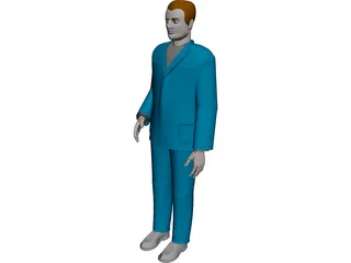 Man Worker CAD 3D Model