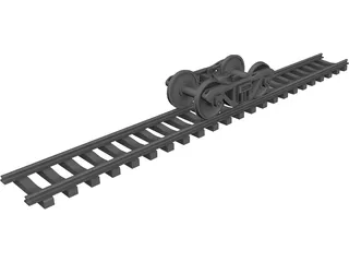 Freight Bogie 3D Model