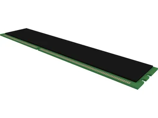 RAM DDR3 Memory Module CAD 3D Model