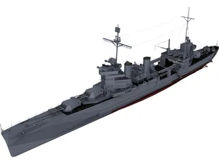 New Orleans class Heavy Cruiser 3D Model