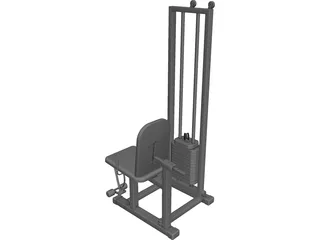 Leg Extension Equipment CAD 3D Model