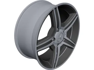 Mercedes-Benz AMG Alloy Wheel CAD 3D Model