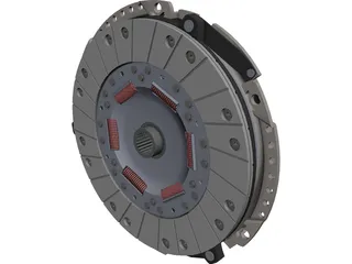Clutch Assembly CAD 3D Model
