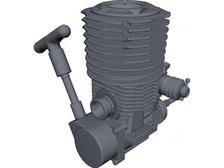 Force .38CNC Nitro Engine 3D Model