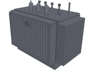 ABB 1000KVA Transformer CAD 3D Model