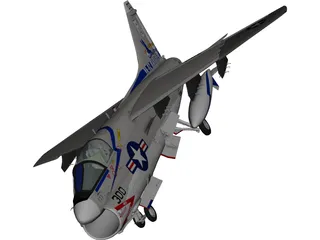 LTV A-7 Corsair II 3D Model 3D Preview