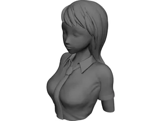 Kawaii Japanese Girl 3D Model