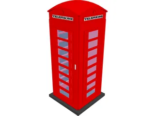 Telephone Booth 3D Model