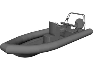 Raptor Rigid Inflatable Boat (Rib) 6.95m CAD 3D Model