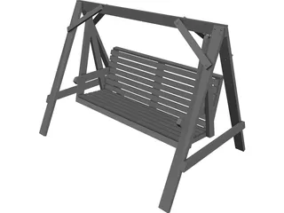 Garden Swing Bench 3D Model