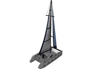 Catamaran Boat 3D Model