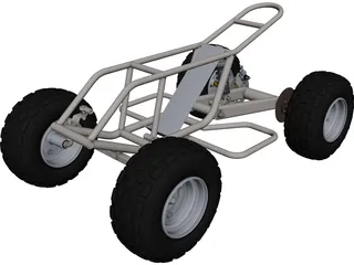 Mini ATV Chassis CAD 3D Model