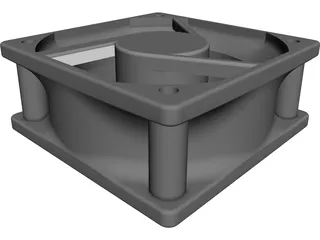 Axial Flow Fan CAD 3D Model