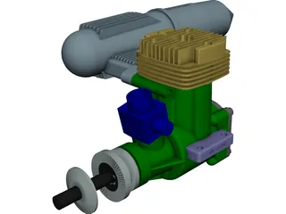 OS Nitro Engine Class 90 CAD 3D Model