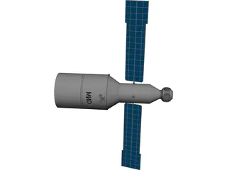 MIR Space Station Command Module CAD 3D Model