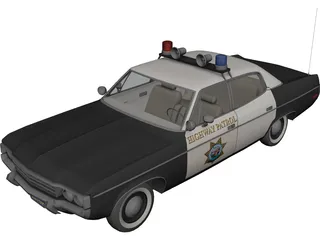 AMC Matador Highway Patrol Car 3D Model