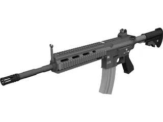 HK 416D 3D Model