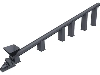 Helix Conveyor CAD 3D Model