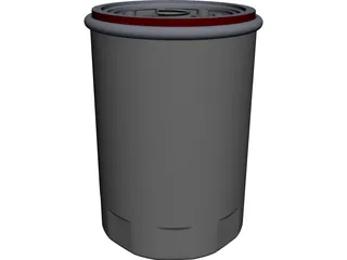 Oil Filter 3D Model