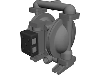 Double Diaphragm Pump CAD 3D Model