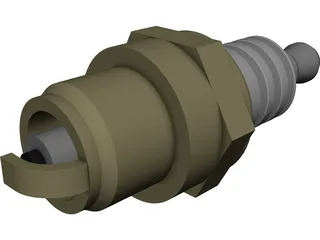 Spark Plug CAD 3D Model