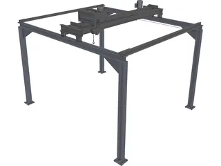 Underslung Crane CAD 3D Model