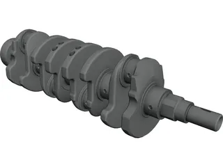 Crankshaft CAD 3D Model